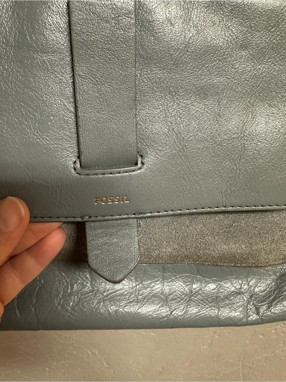 Fossil brand Blue Women's Leather Crossbody‎ purse